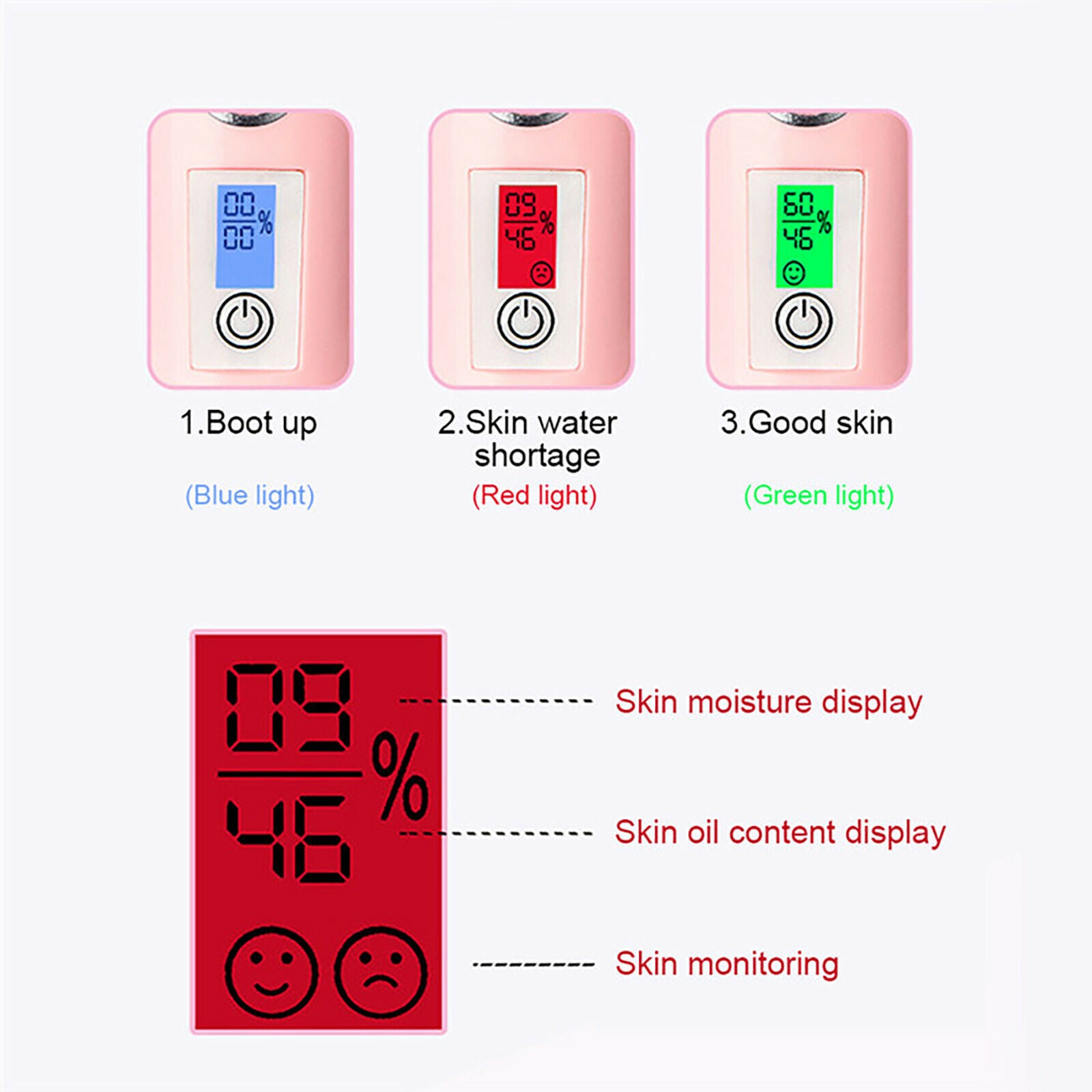 Nano Facial Mister Portable Face Mist Sprayer Handy Steamer Humidifier @
