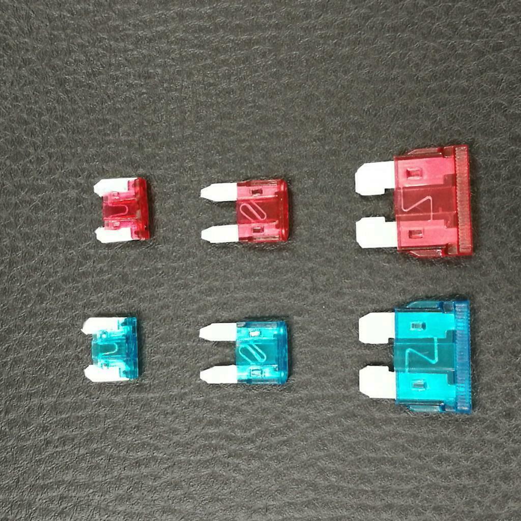 Pack of 6 Fuse PCB Panel Brackets 6 X 20mm + 10A 15A Mini Small Medium