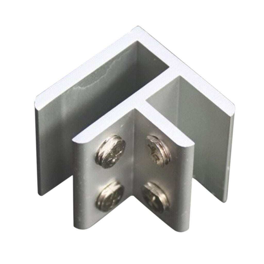 10xAdjustable Glass Clamp Clip Glass Bracket Holder 8-12mm No Drill 90Degree