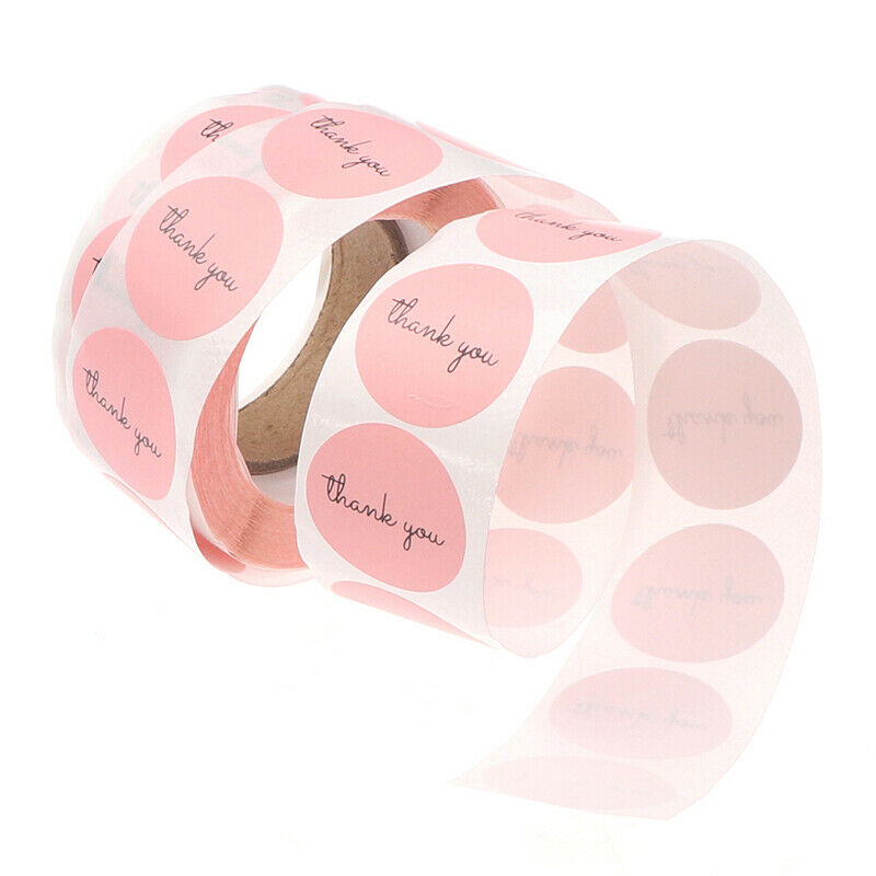 500PCS Round THANK YOU Stickers seal labels Labels stickers for PackageJ Lt