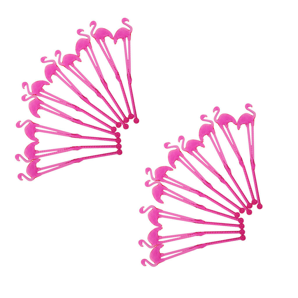 20x   Flamingo Sticks Swizzle Cocktail Stir Bar Dinning Drink Stirrers