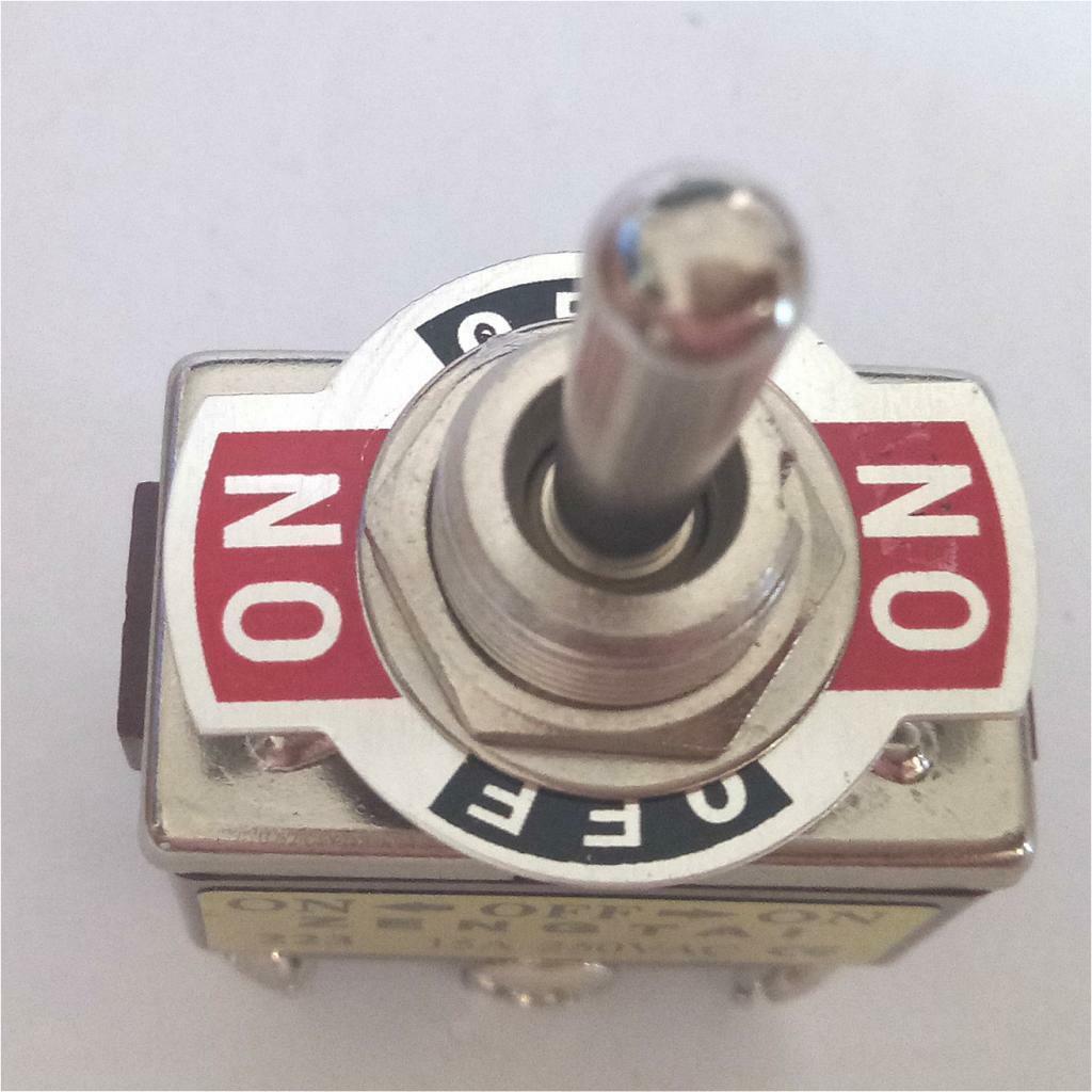Toggle Switch, AC 250V 15 Amp, 6 Pin 3PDT On/Off/On 3 Position Mini