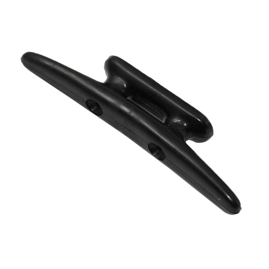 Boat Marine or Dock Cleats Heavy Duty Black Nylon 5 inch Open Base Cleat