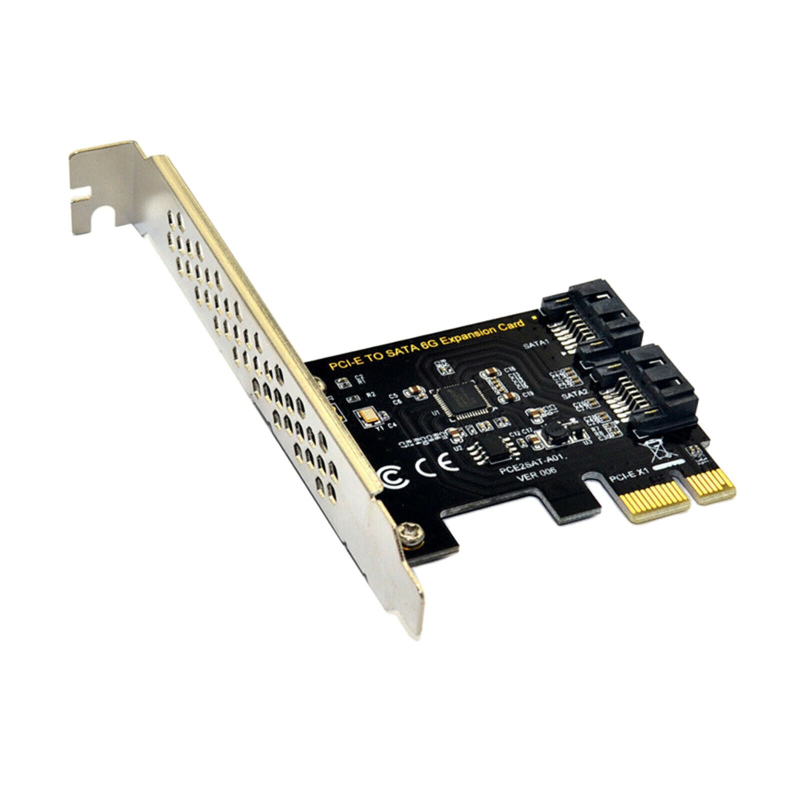 PCI-E PCI Express X16 to SATA3.0 2-Port III 6G Expansion Card for PC Desktop