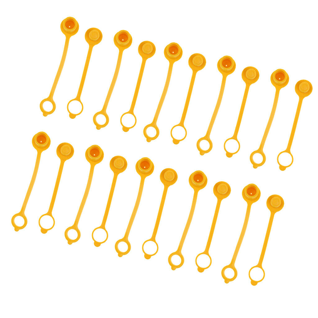 20pcs 3/8inch Hose Plug &  , Propane / Natural LP Gas Quick Connect, Yellow