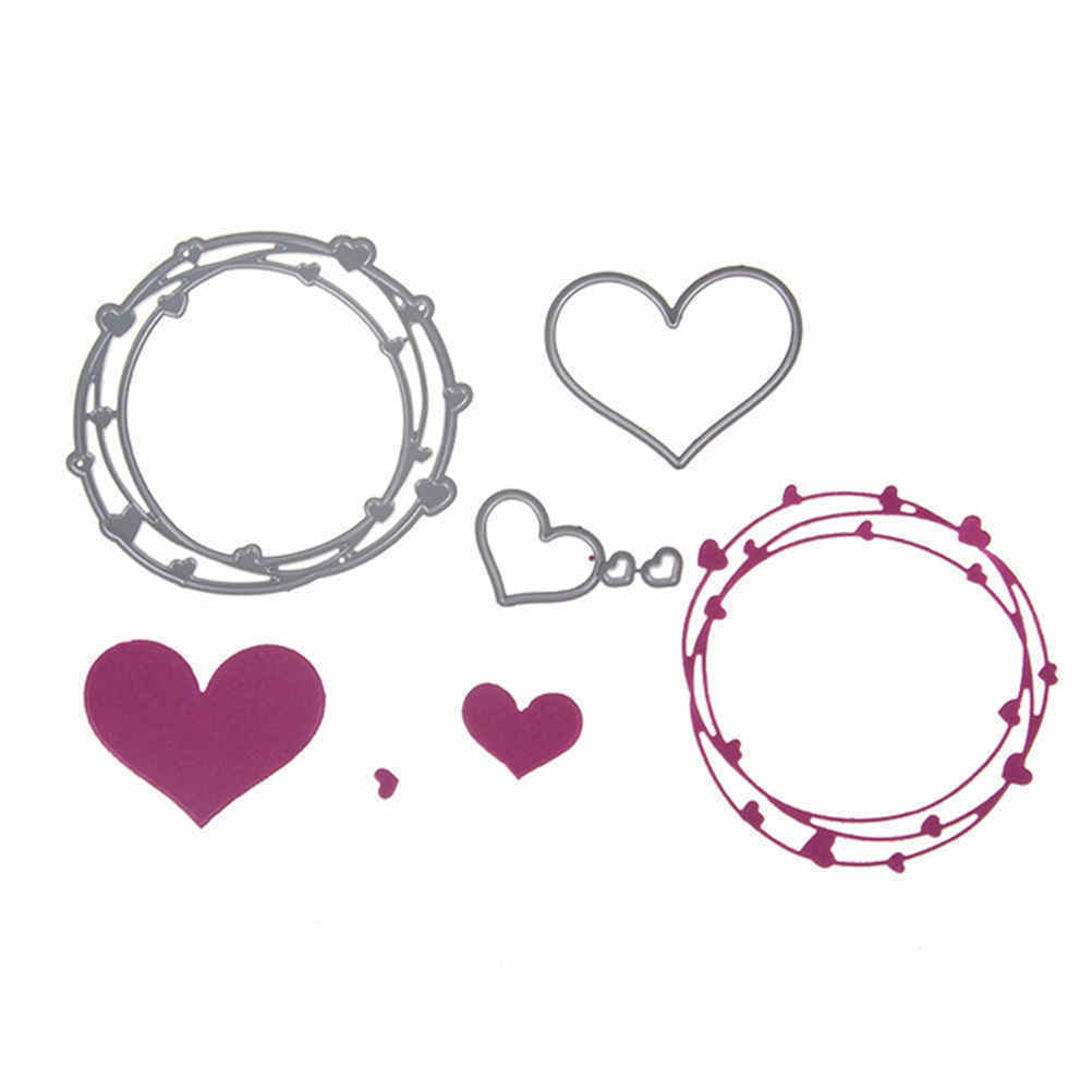 4pcs Love Ring Design Metal Cutting Dies For DIY Scrapbooking Album Paper CardBD