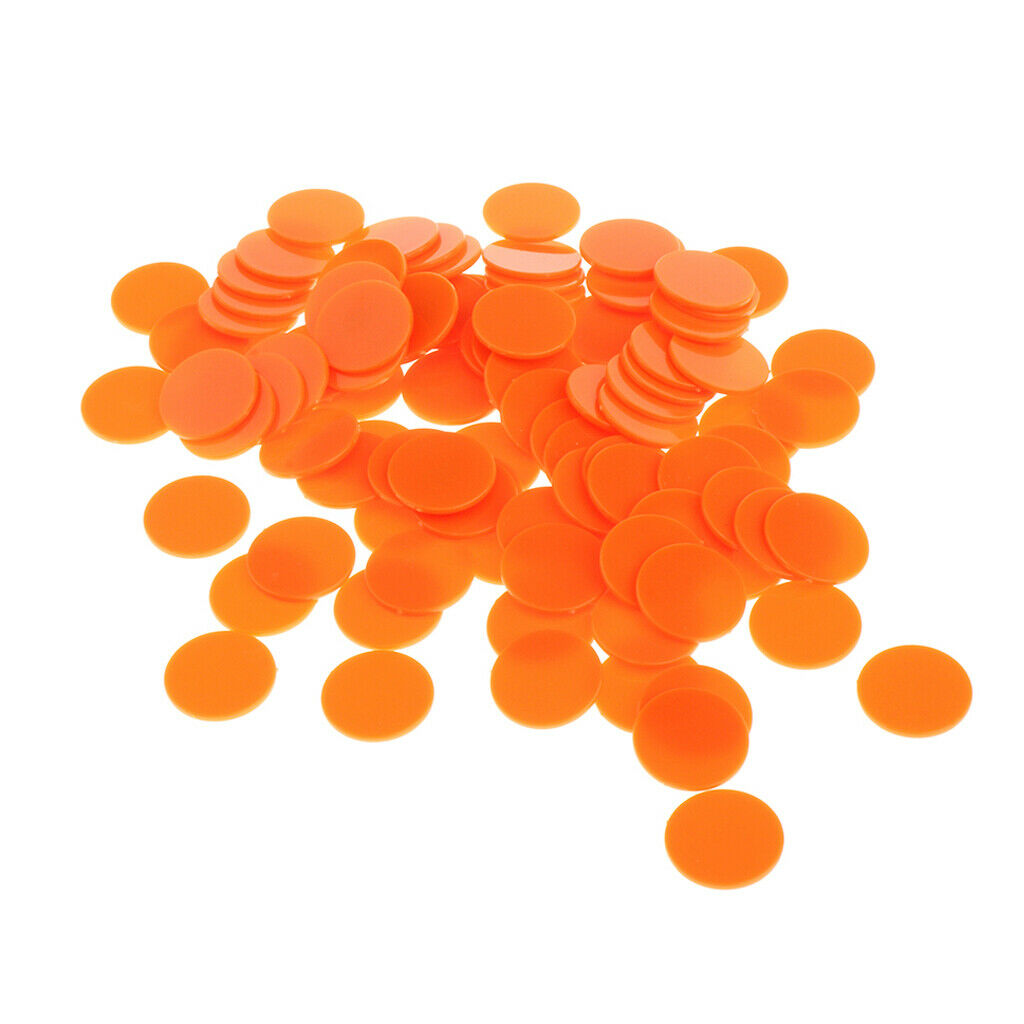 300Pcs 25mm Poker Chips Large Numbers Tokens Chip money Boundless Orange