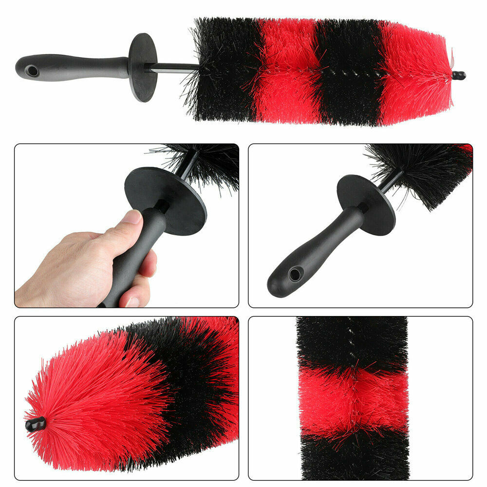 Car Brush Wheel  Rims Tire Seat Engine Wash Cleaning Kit Auto Detailing Tool 17"