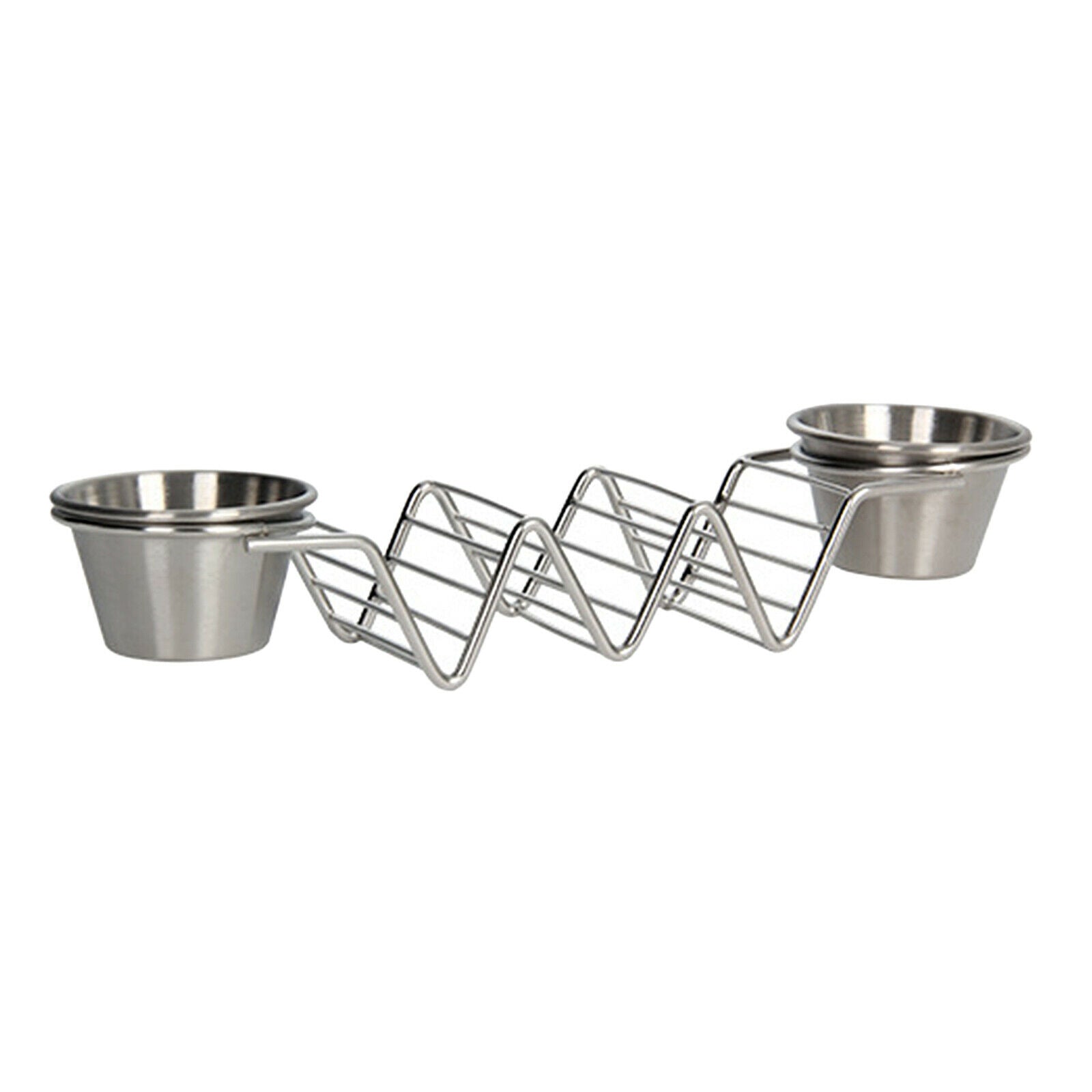2Pcs Stainless Steel Taco Holder Tray Stand Rack Plate Kitchen Cooking Tool