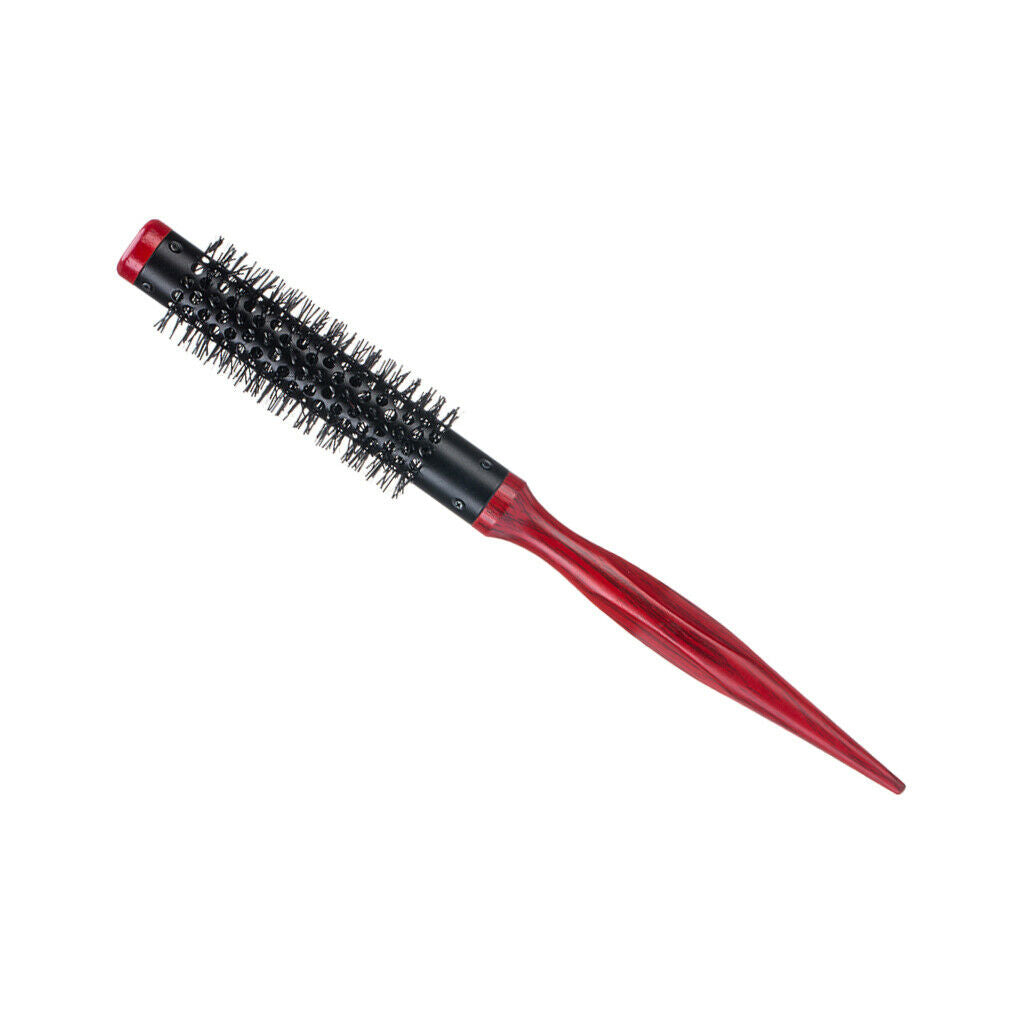 Hair Brush Nylon Bristle Short Hair Blow Drying Styling Rolling Rat Tail Comb