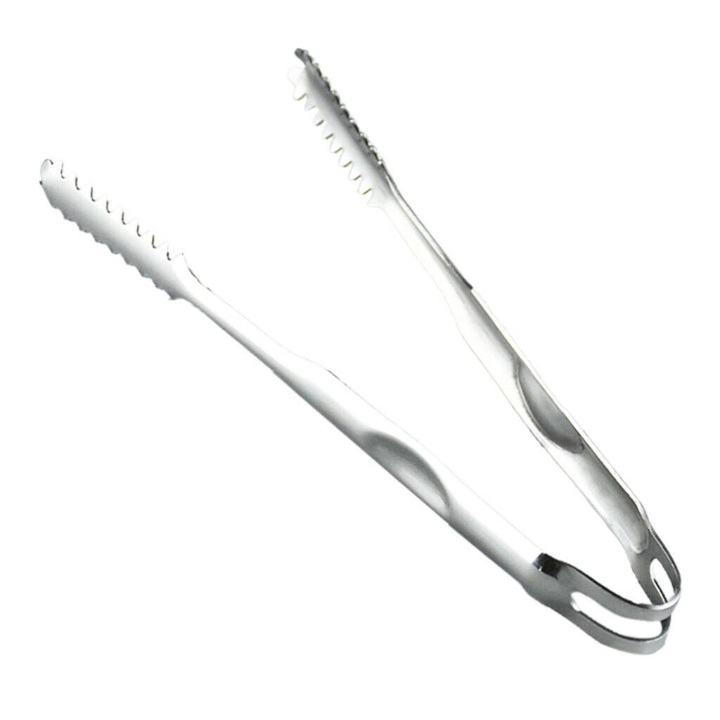 7â€ Stainless Steel Salad Ice Cake Bread Tongs Kitchen Food Buffet Clip Clamp