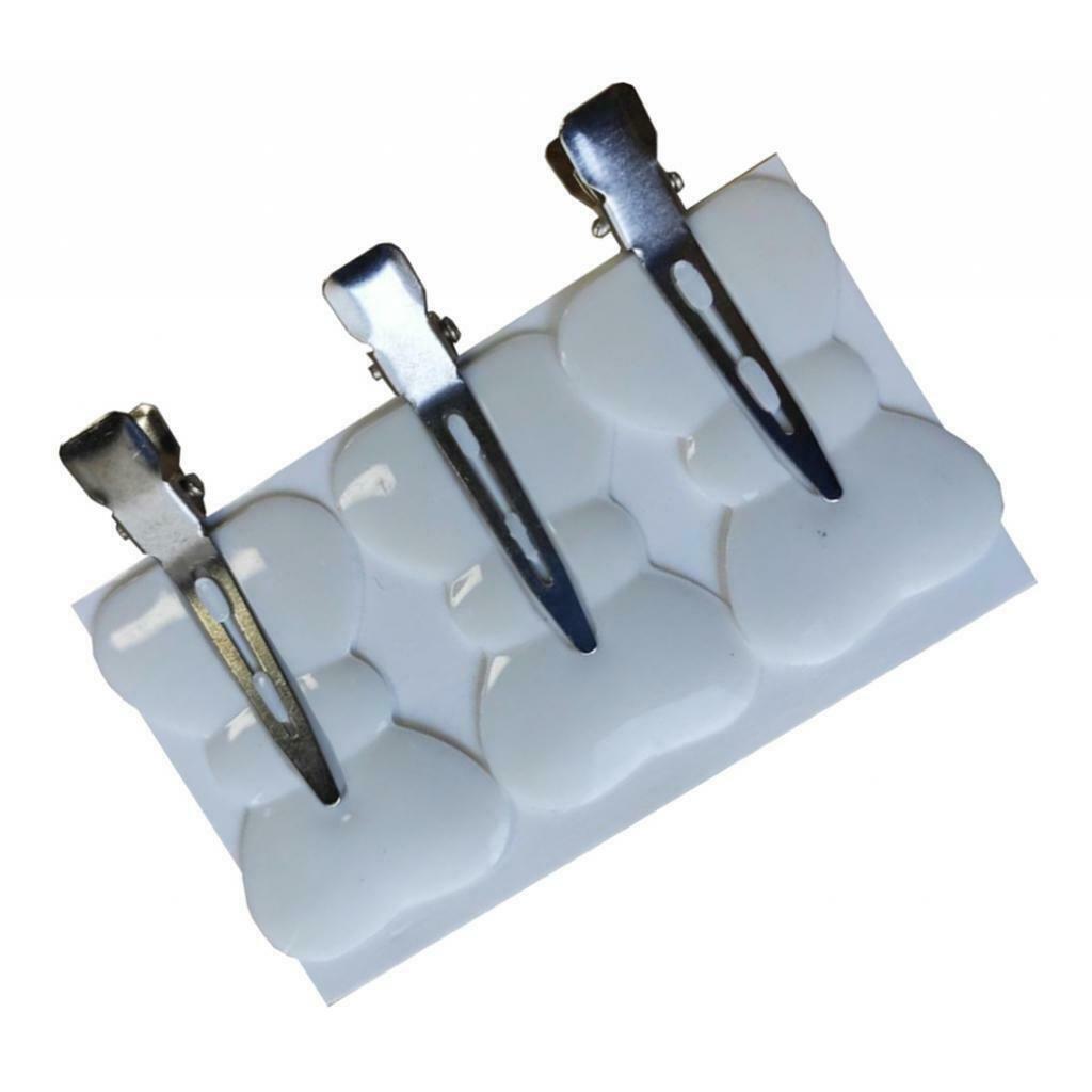 Pack of 4 Seamless No Bend Pin Curls Clips Bangs Clip Butterfly White