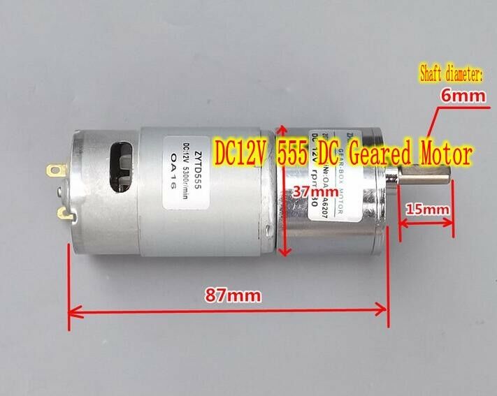 555 DC motor DC12V Micro gear motor electric motor Adjustable speed Reversible
