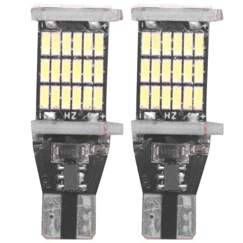 2x T15 W16W 45 SMD 4014 LED Car Reverse Back Light Bulbs 6000K White G4W4W4