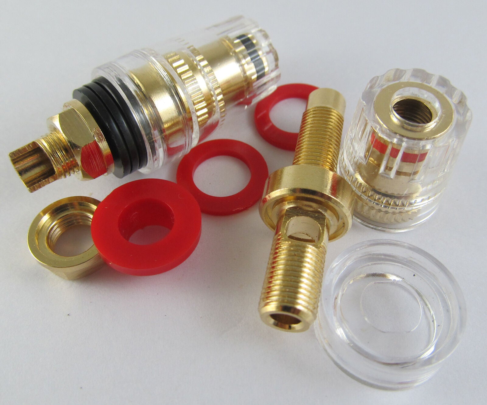 12 pcs HIFI Speaker Cable Terminal Copper 4mm banana jack Binding Post 45mm