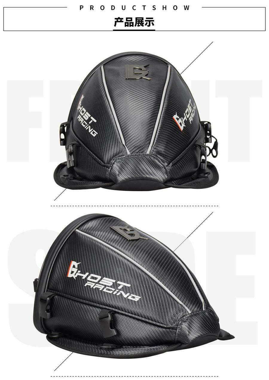 Metal Handle Rear Seat Bag Tail Bag with Pockets For Motorcycle Moped Cycling