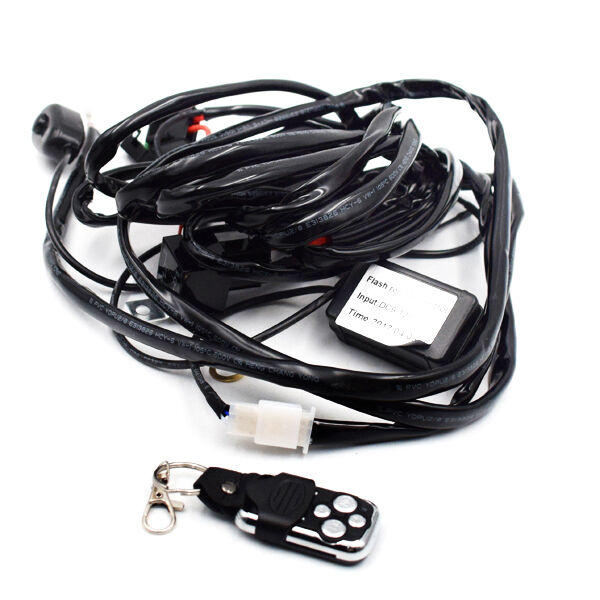 12V Car Remote Control Flash Strobe 2Lead LED Light Wiring Harness Kit Advanced