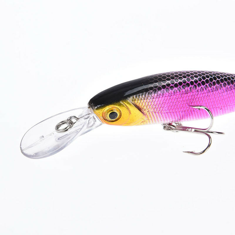 1pc 10cm/9.4g minnow hard fishing lures baits with two wobble floating hoo.l8