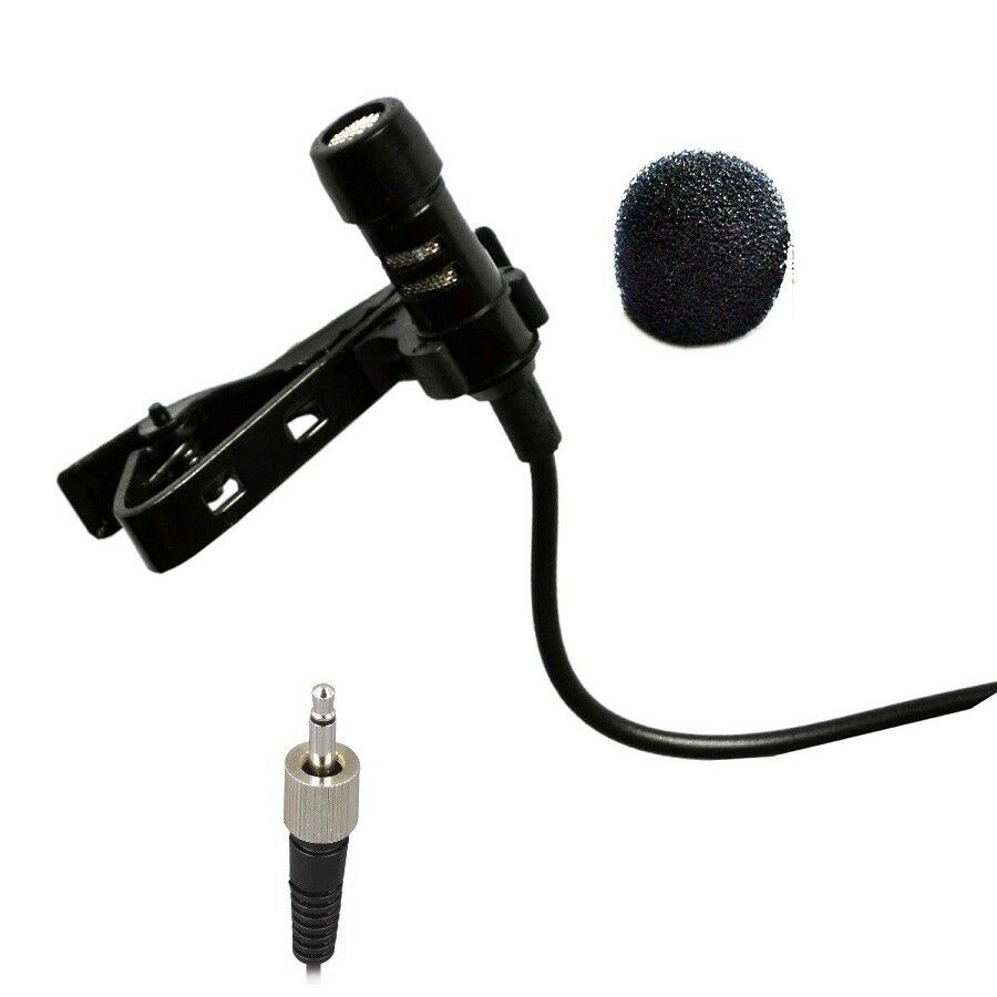 Lavalier Lapel Microphone w/ Screw Lock Connector 3.5mm for Sennheiser Wireless