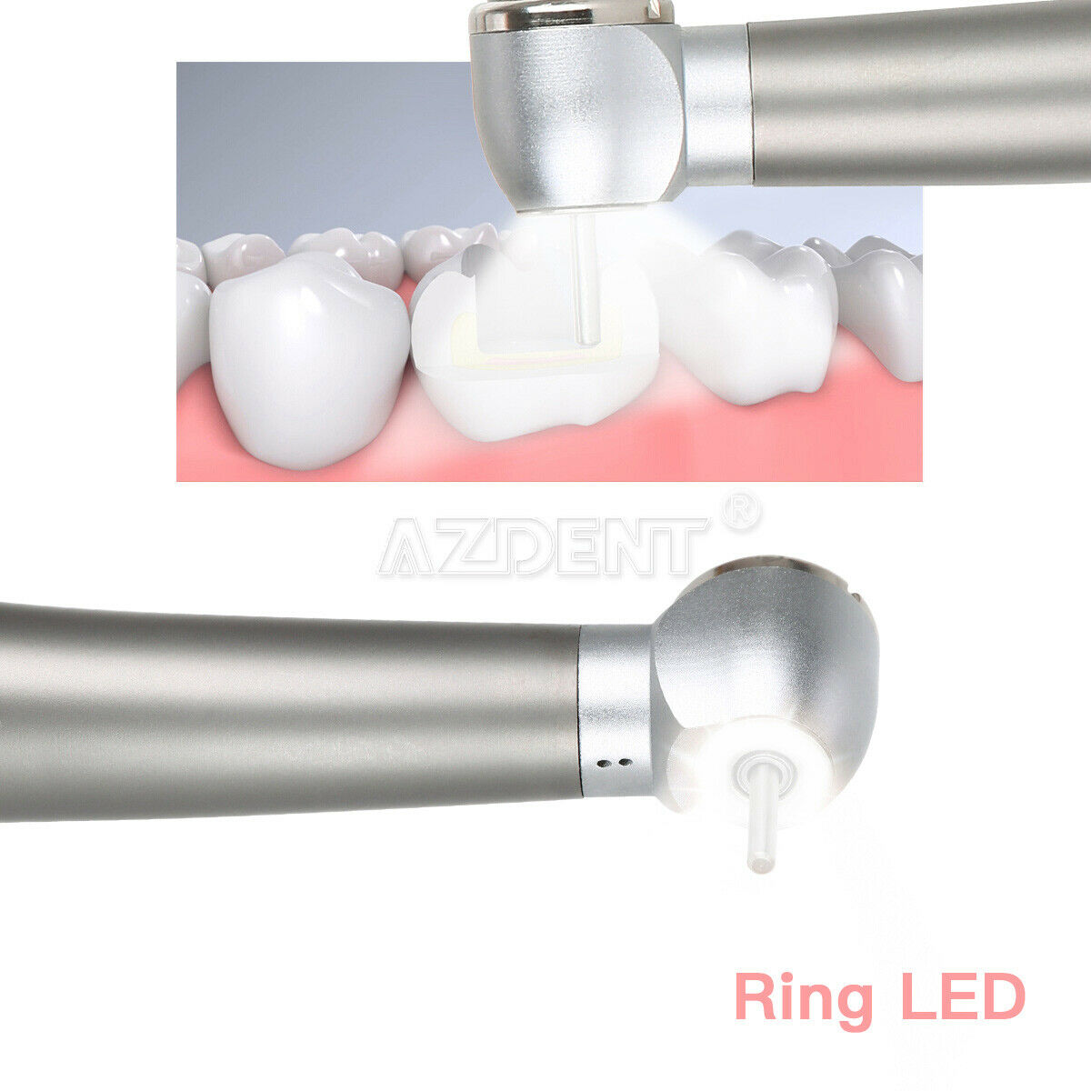 Dental Integrate E-generator Shadowless Ring LED High Speed Button Handpiece M4