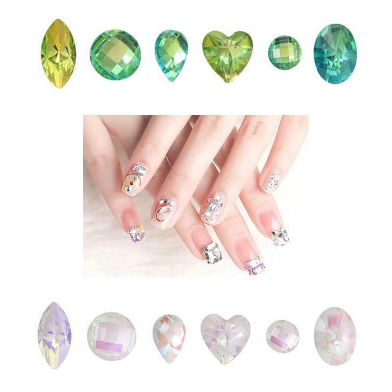 12 Grids Rhinestone Nail Art Decorations Multi Shapes for Nails Manicure Tool