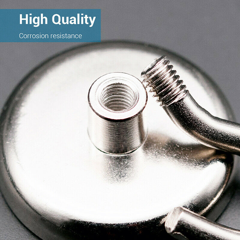 6Pcs Powerful Heavy Duty Magnetic Hooks for Refrigerator and Other Surfaces