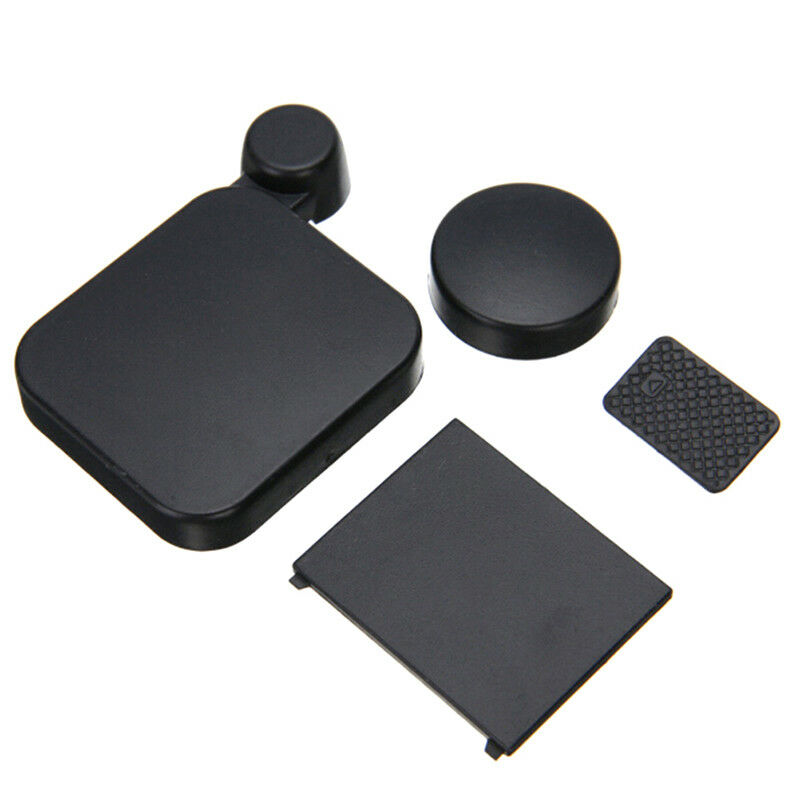 Black lens cap+battery back door+side door cover for go pro hero 3+/4 cam.l8