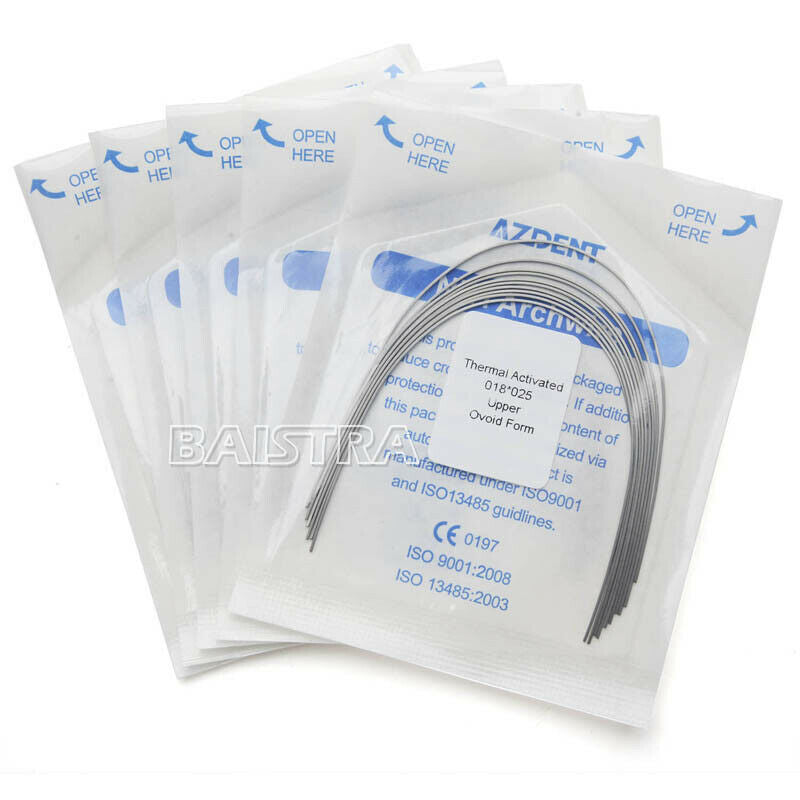 300 Packs Dental Orthodontic Heat Thermal Activated Niti Rectangular Arch Wires