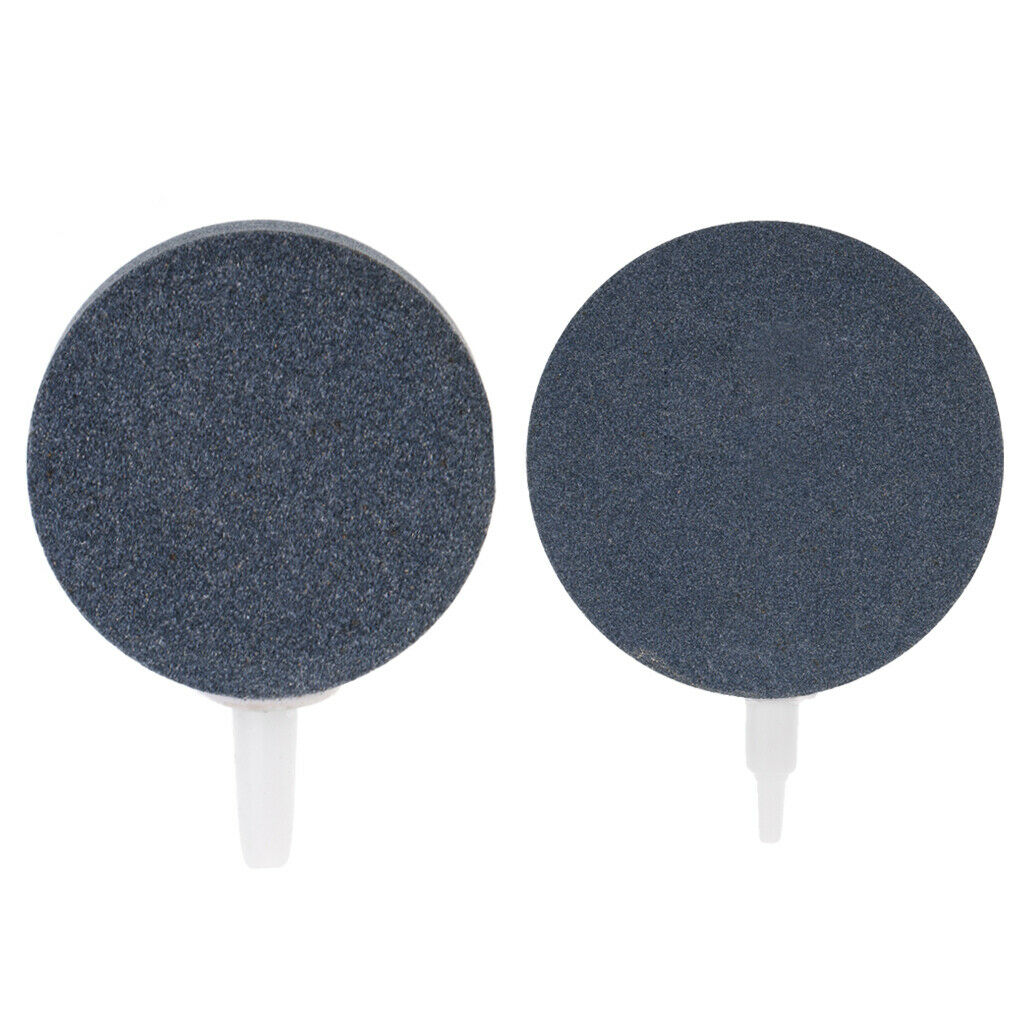2x 40/80mm Ceramic Round Air Stone Bubble Aquarium