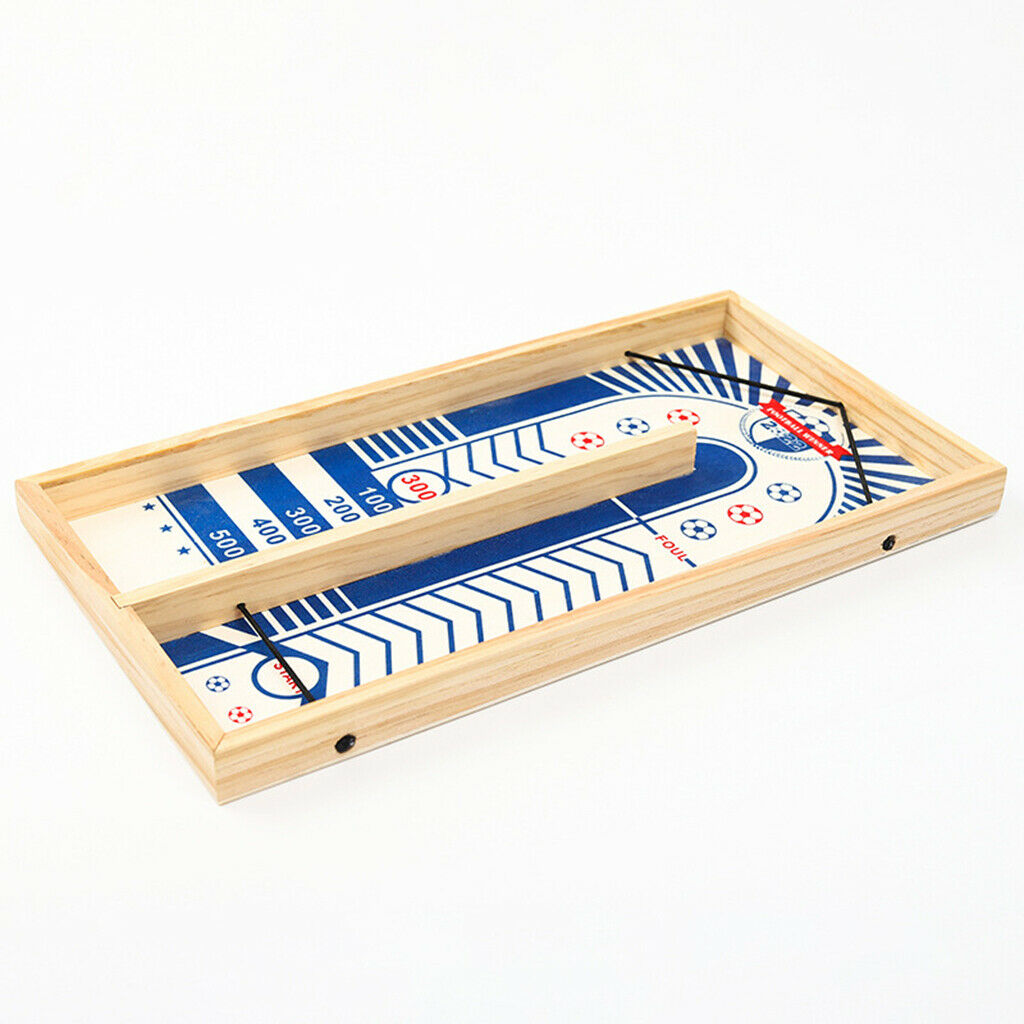 Wooden Sling Puck Game Tabletop Foosball Hockey Board Toys for Kids Adults