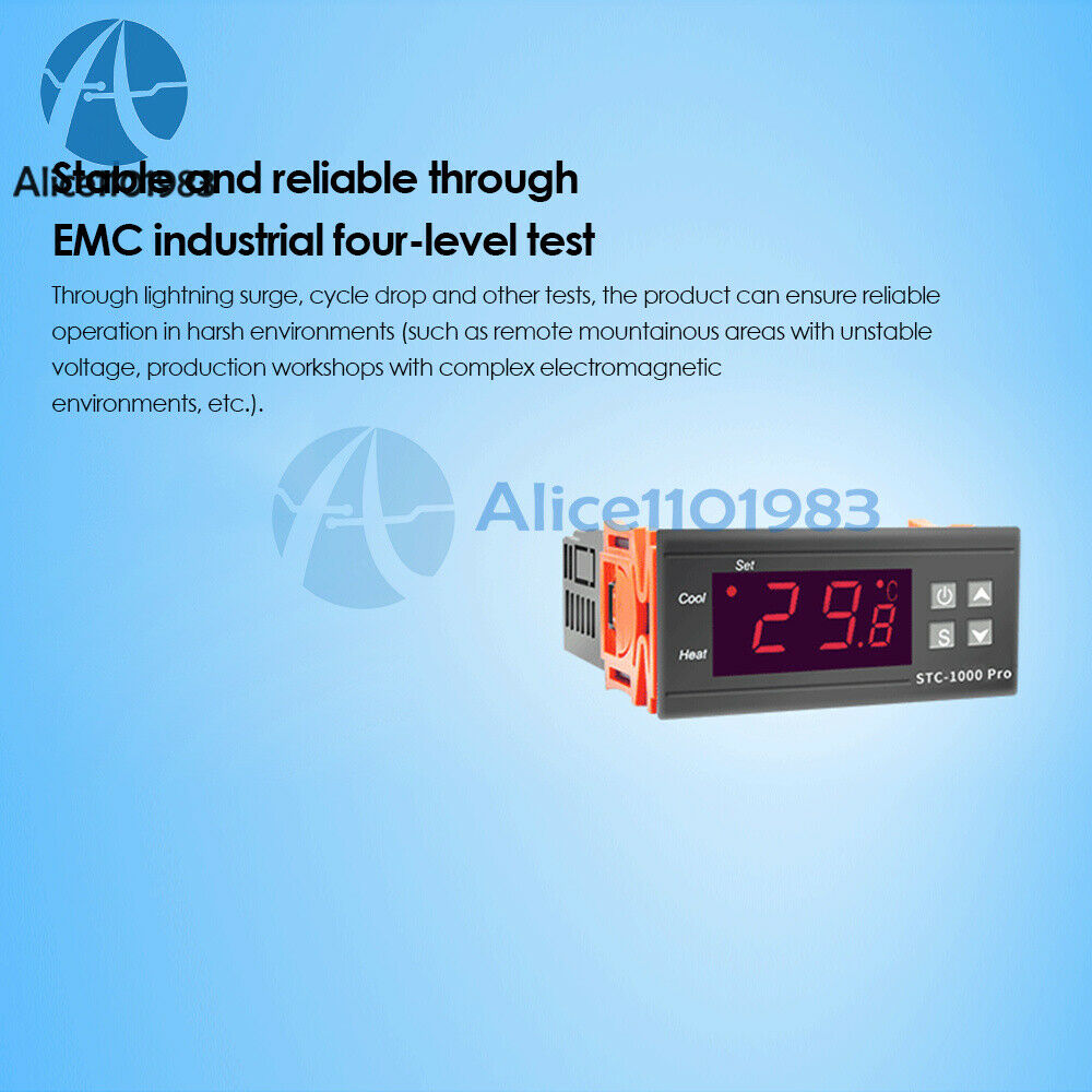 STC-1000 Pro  AC 220V Temperature Controller Thermostat Regulator NTC Sensor