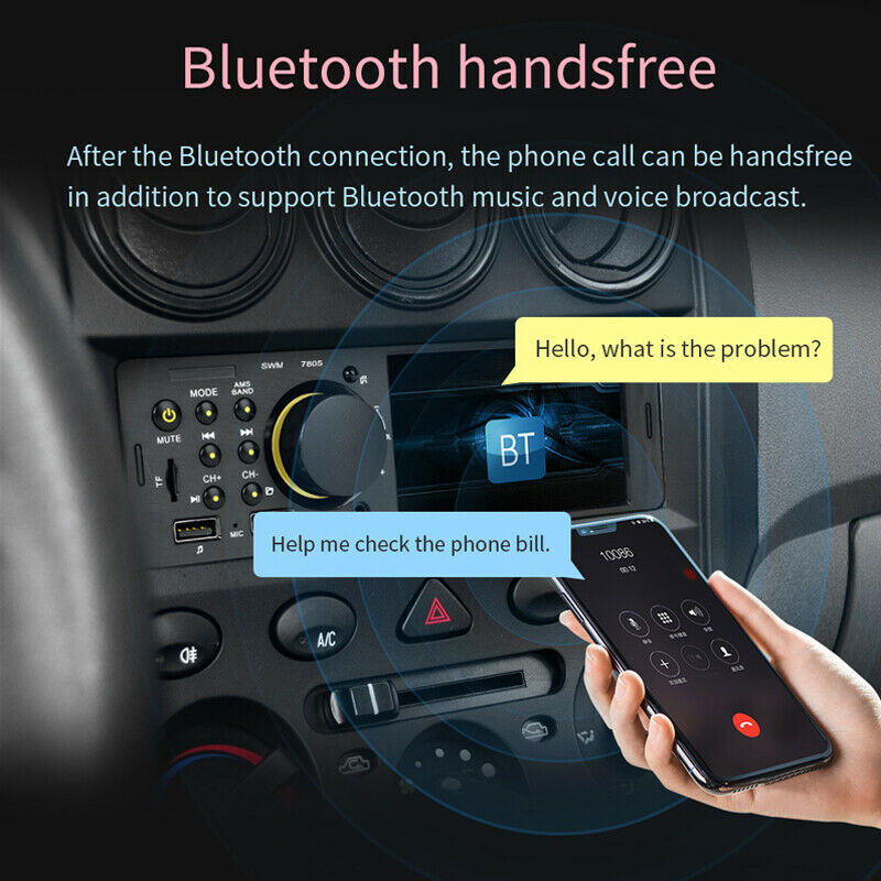 1 DIN 4.1" High-Definition Car MP5 Player MP3/WMA/WAV/APE/FLAC Reversing Image