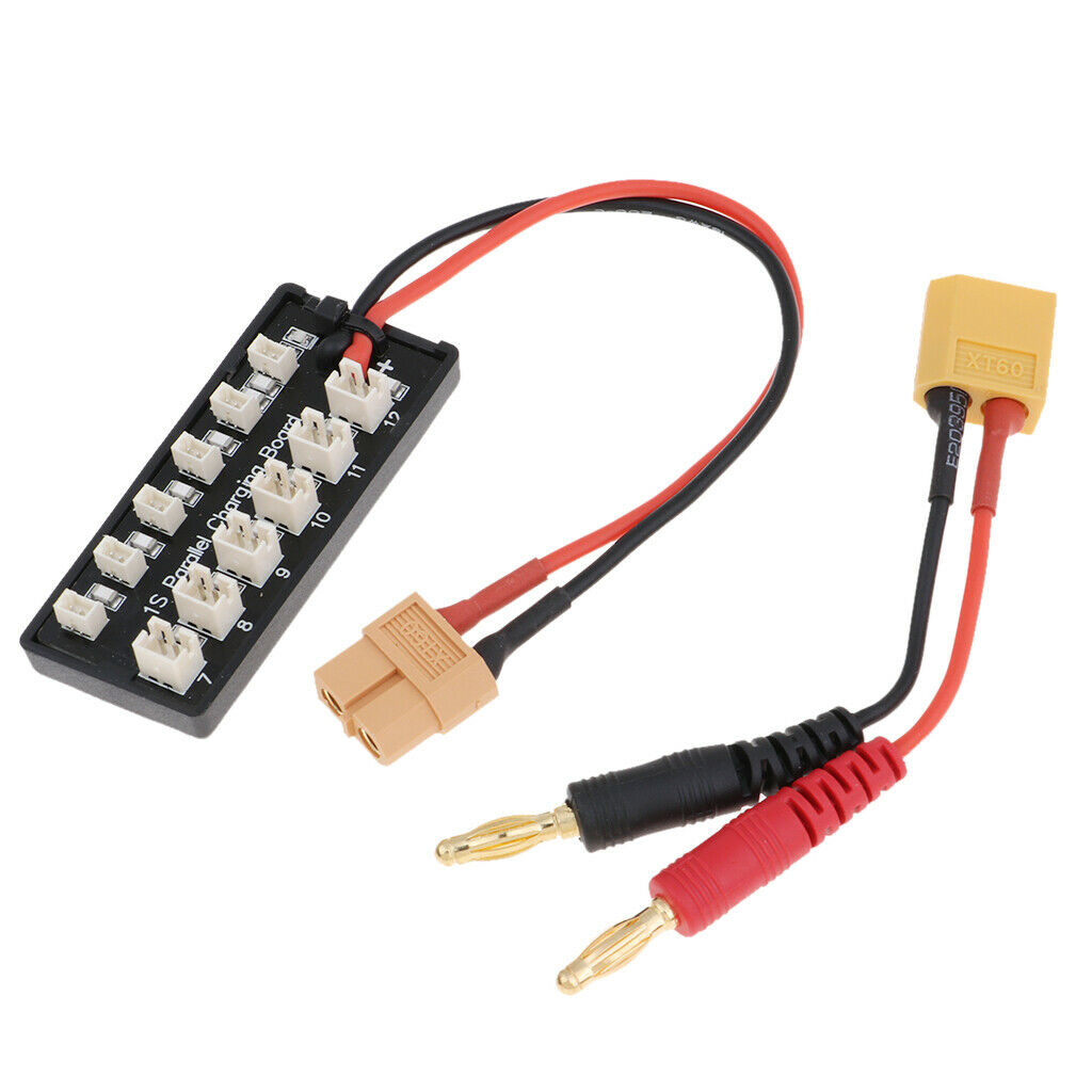 3.7V JST-PH 2.0 Parallel 1S Lipo Battery Balance Charging Board XT60 Adapter
