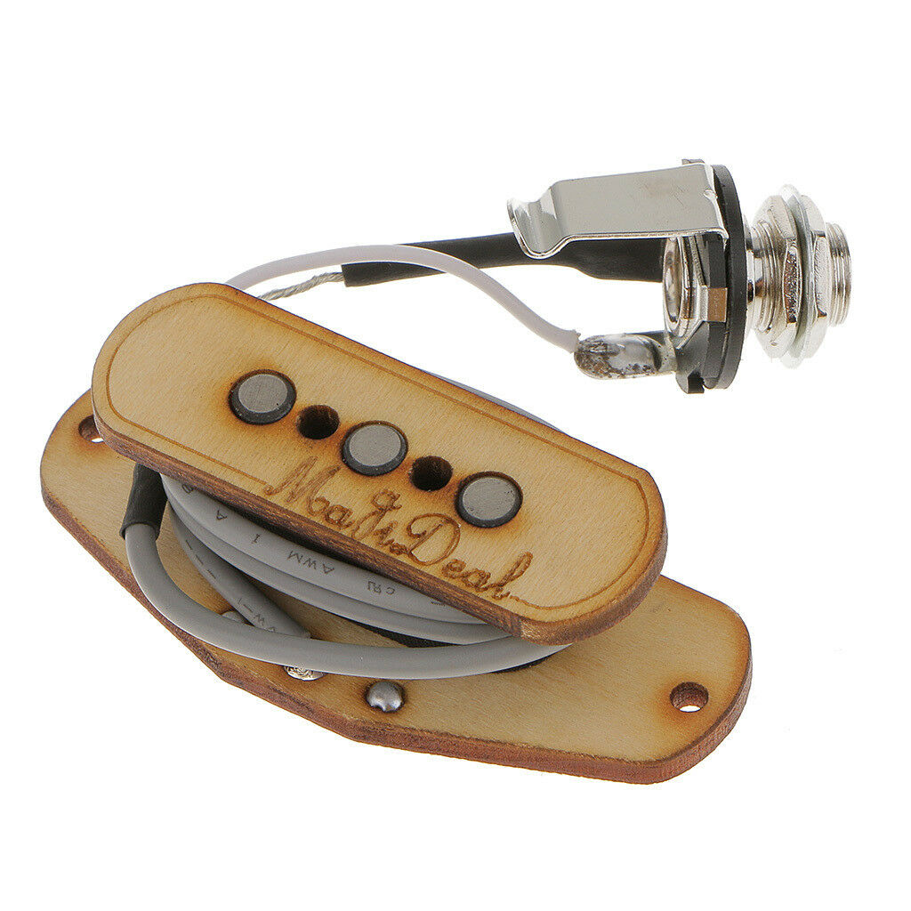 2pcs 3 String Cigar Box Guitar Pickup + Input   Pre-Wired Piezo Amplifier