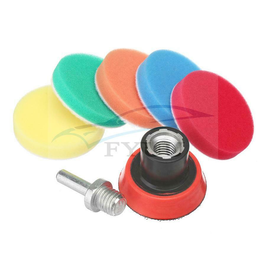 29 PCS 1/2/3 Inch Car Foam Drill Buffing Polishing Woolen Pad Kit Buffing Pads