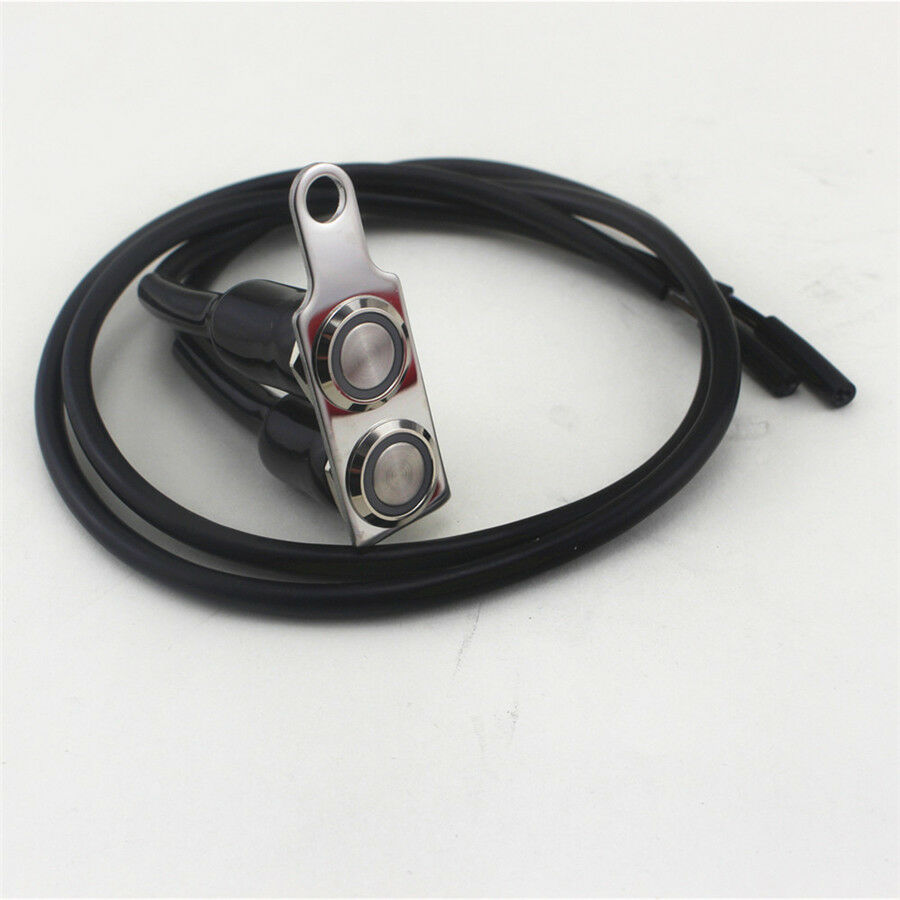 Motorcycle Handlebar Fog Headlight ON/OFF Dual Buttons Manual-return Lock Switch