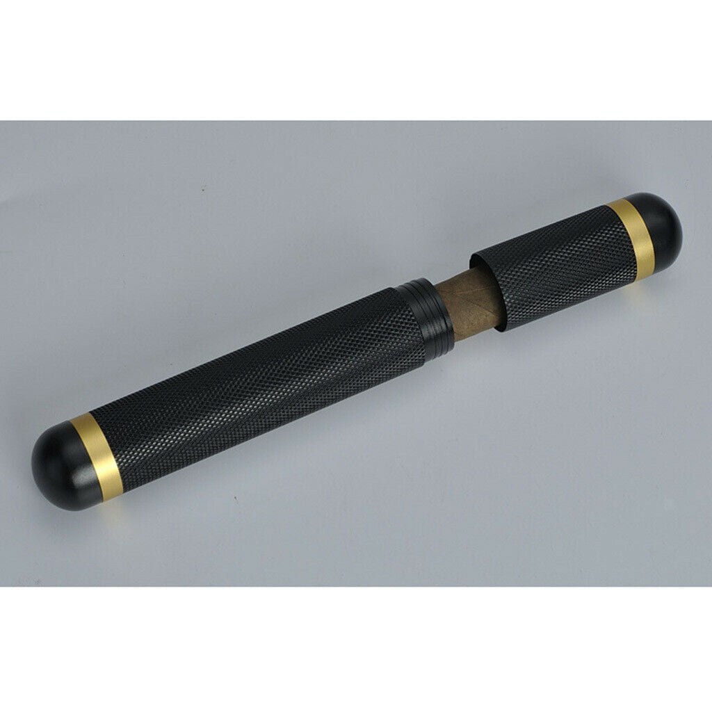 1 Pack Cigar Tube Aluminum Travel Humidor Holder Cigar Case Portable Black