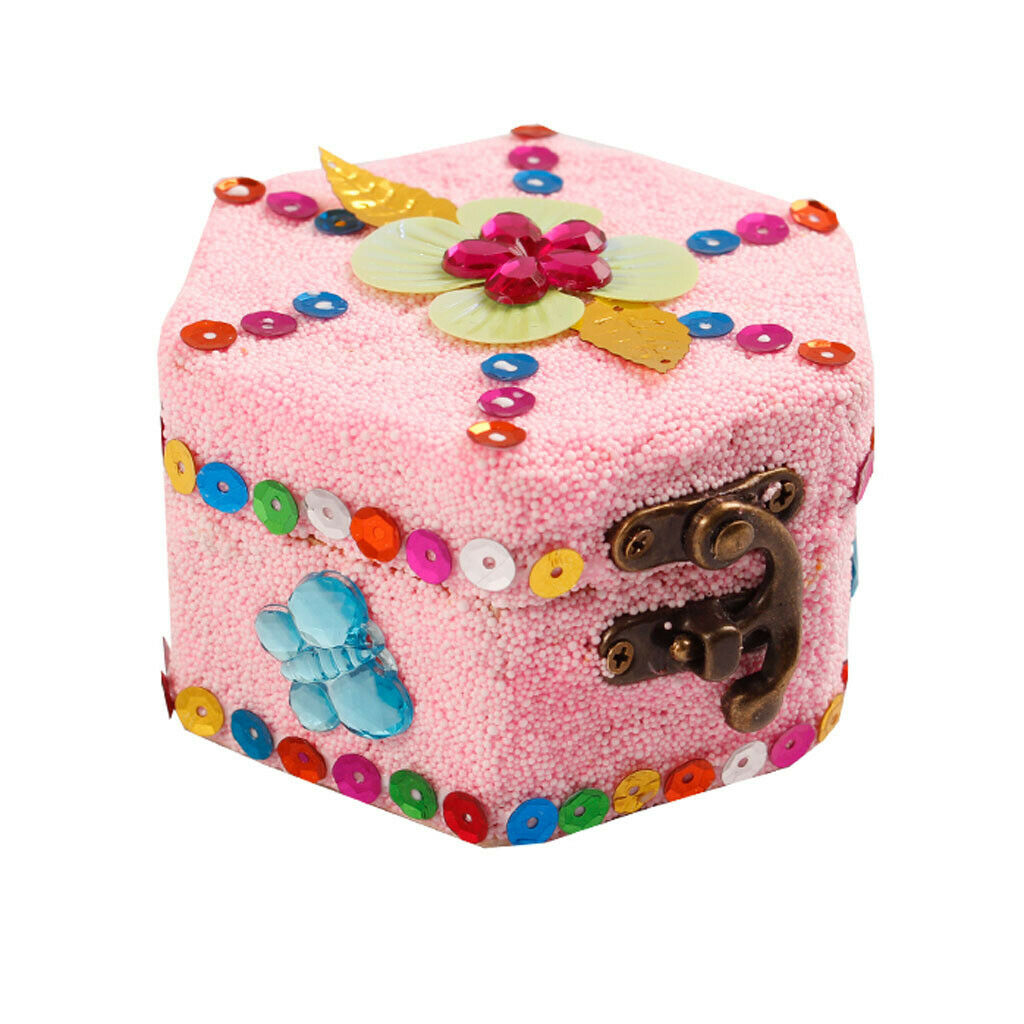 3 X Wooden Hexagonal Wooden Trinket Chest Gift Box 10.5 X 6.5cm