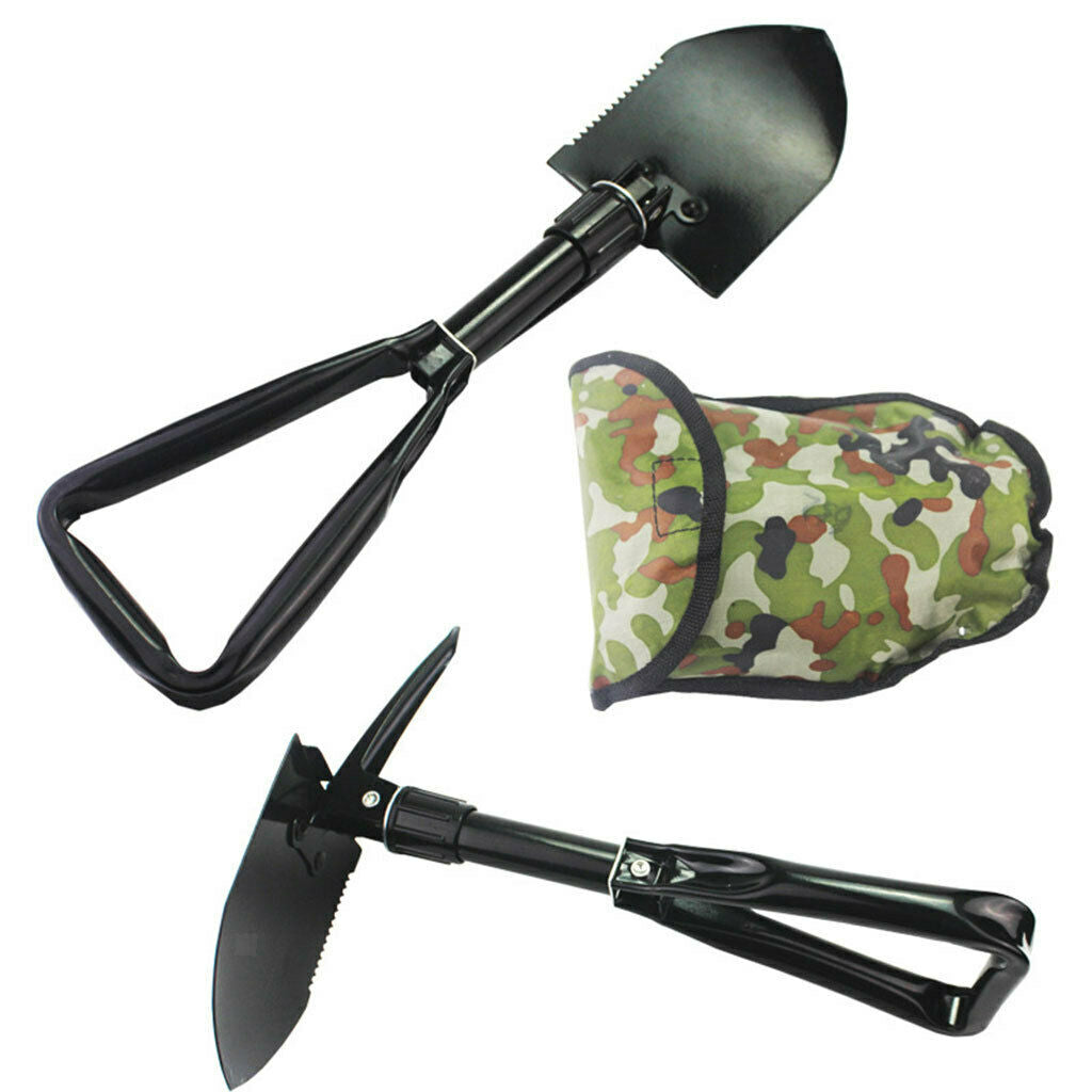Survival Shovel Alloy Steel Foldable Military Style for Digging Dirt Sand