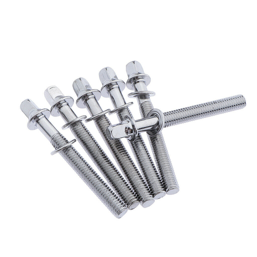 18x NEW Drum Tension Rods with Washers for Tom Snare Bass Drum Parts Accs