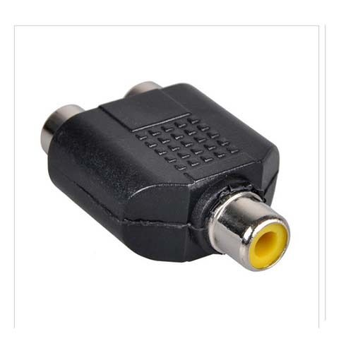 10pcs 1 TO 2 RCA/PHONO FEMALE AUDIO/VIDEO AV ADAPTER SPLITTER adaptor