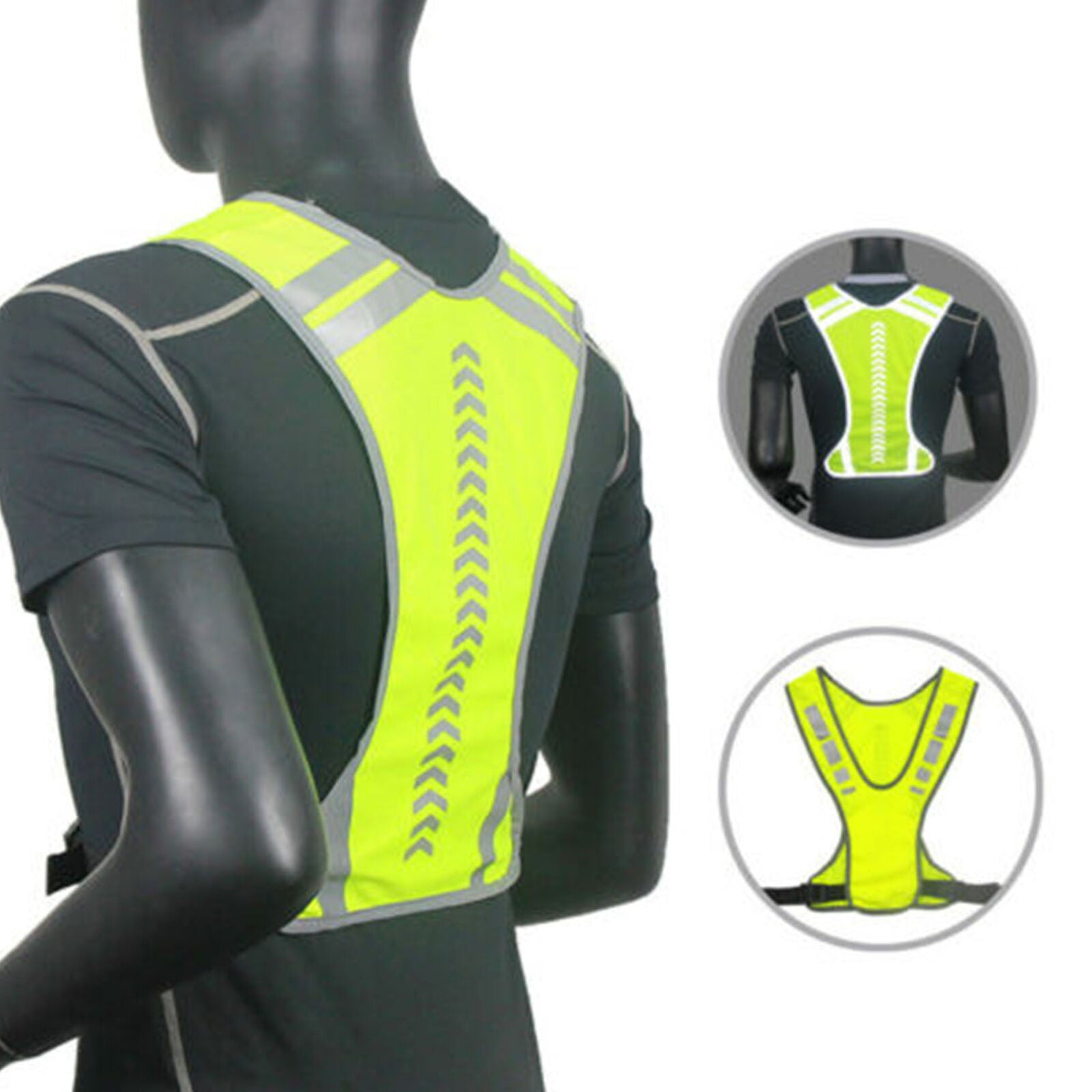 High Vis Safety Vest For Running Jogging Cycling Motorcycle Night Safe Jacket
