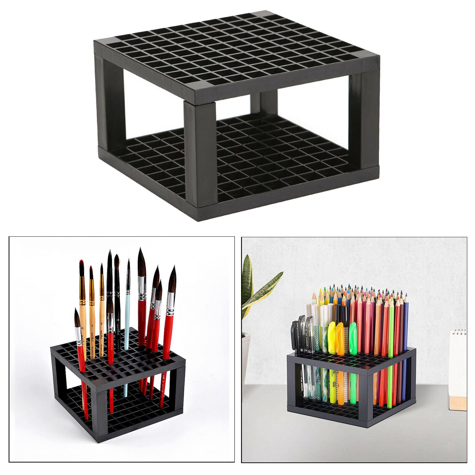 Pen Holder Durable Dresser Paint Organizer Desk Pencils Storage Rack Crayon
