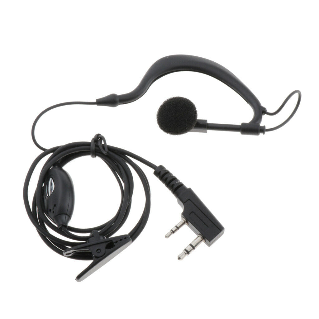 Headset with Microphone Two Way Radio Ear Hook Interphone Earphone Plus