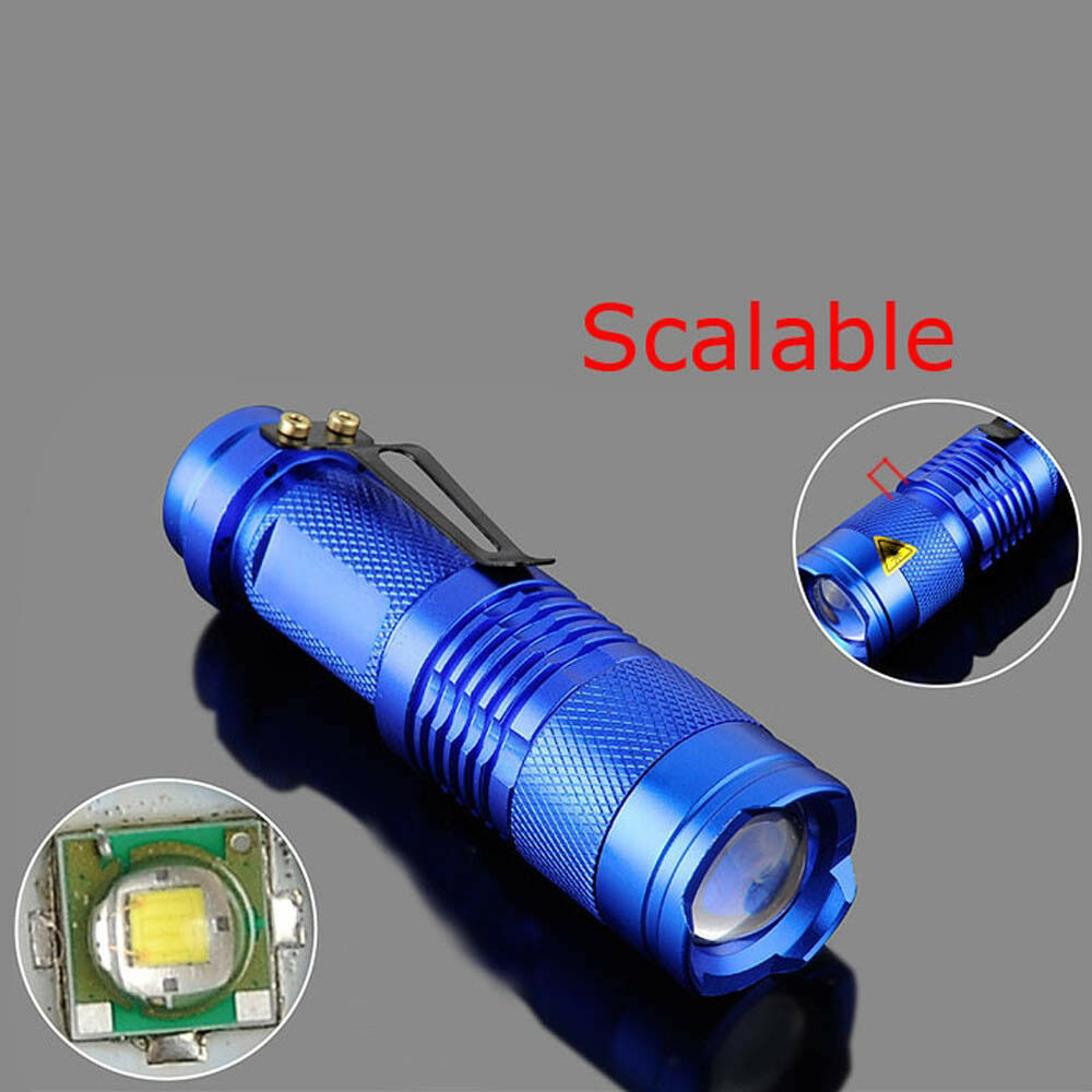 Portable Mini Q5 Zoomable 1200 LM LED Focus Flashlight Torch Lamp Outdood Tool