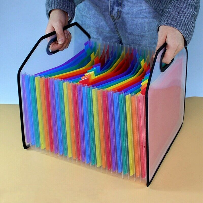 Expanding File Folder Document Organizer with Handle,Portable A4 Letter SizeK7C7