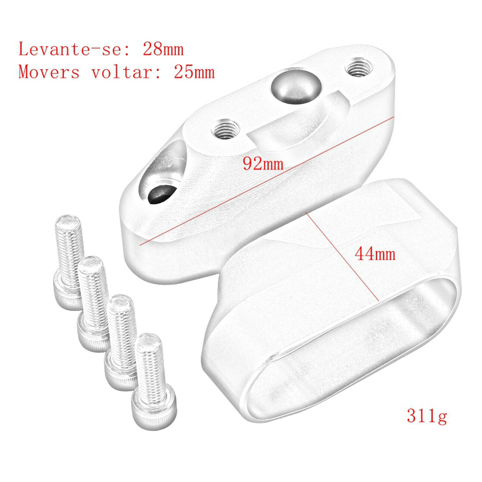 Heavy Duty Aluminum Handlebar Riser Clamp for BMW r1200rs 2015 2016 Replaces