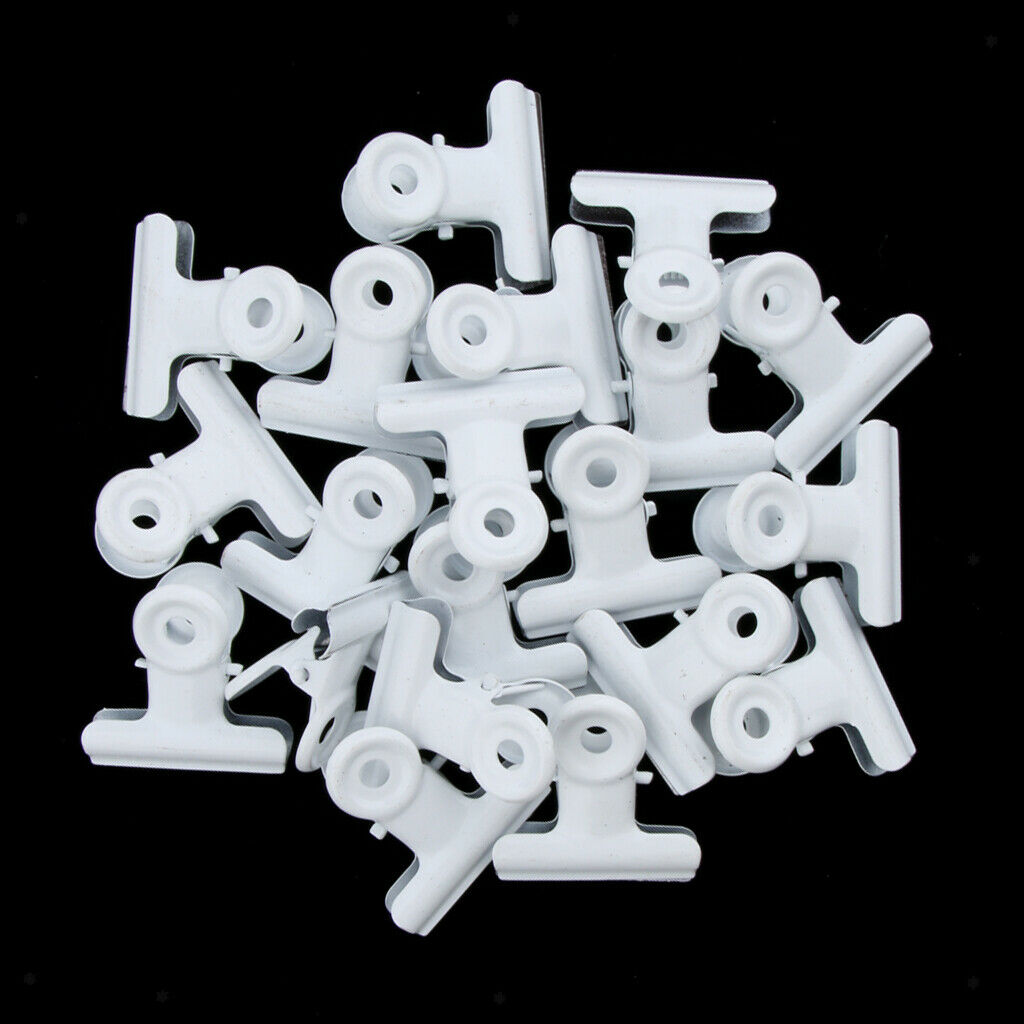 20 Pcs Metal Bulldog Clip Grip Clips for Paper Bag Money Photo Letter 31mm