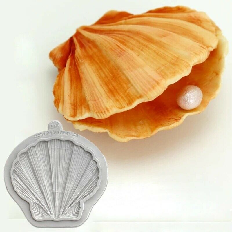 Clam Shell Silicone Mold for Fondant Cake Decor Cupcakes Sugarcra.l8
