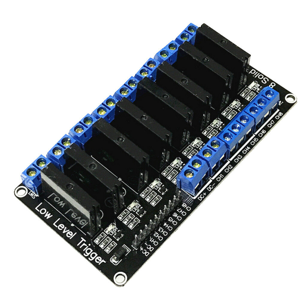 24V 8 Channel Low Level   Solid State Relay Module 240V 2A Output